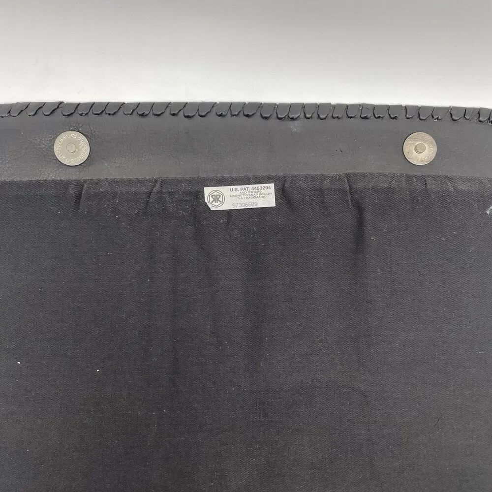 B-Bags Barganza Leather Messenger Bag Black Briefcase 8737W NWT 13x9.5x5